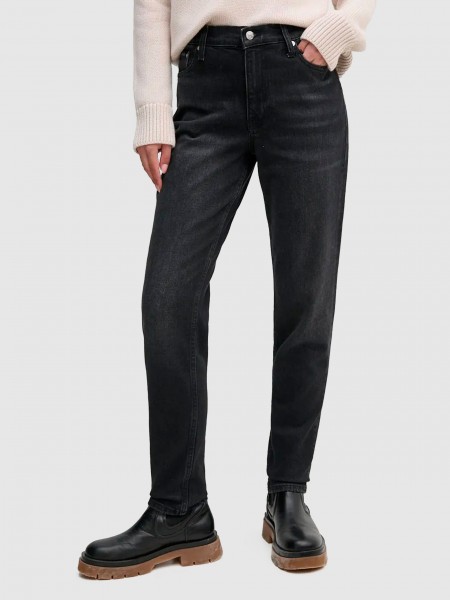 Pantalones Mujer Negro Calvin Klein
