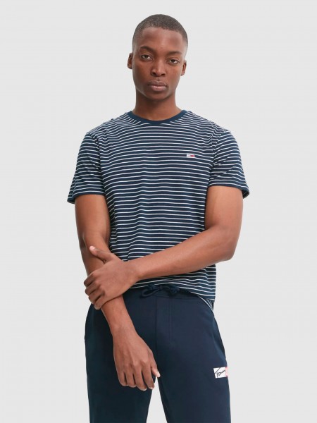 T-Shirt Homem Tjm Slim Stripe Tee Tommy Jeans