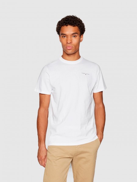 T-Shirt Homem Tjm Slim Linear Chest Ss Tee Ext Tommy Jeans
