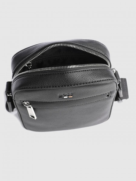 Bolsos de Hombro Hombre Negro Boss