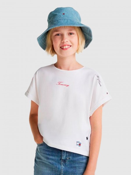 T-Shirt Girl White Tommy Jeans Kids