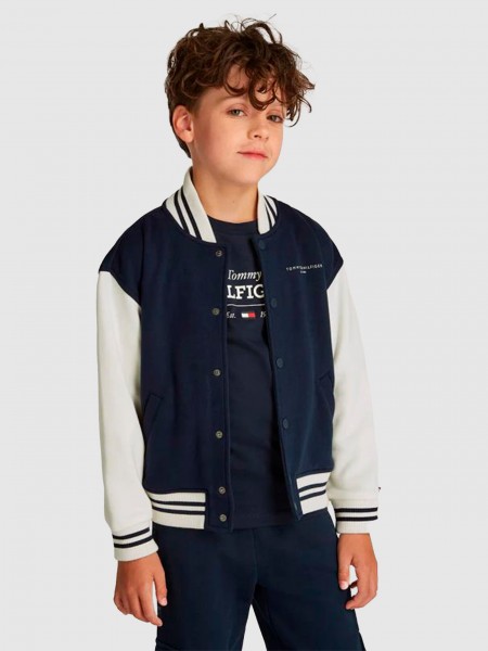 Menino U Mini Corp Logo Bomber Tommy Hilfiger- Kids