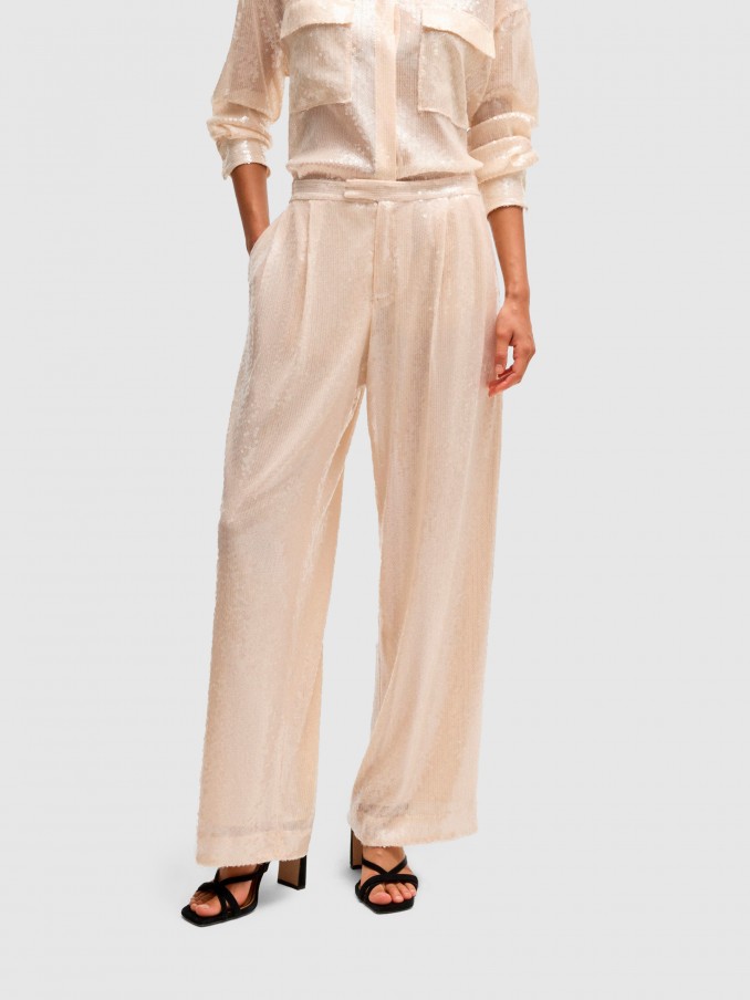 Pants Woman Cream Boss Orange