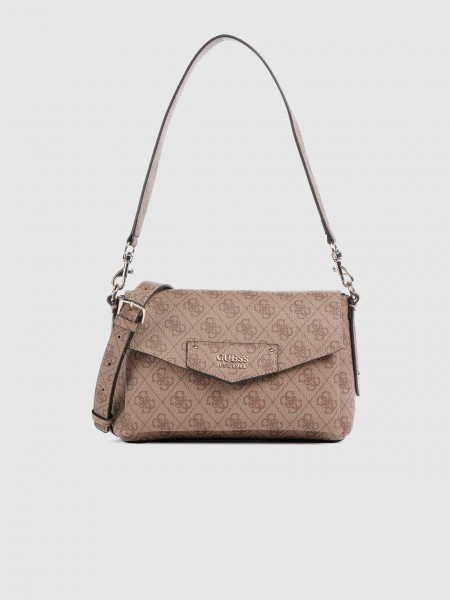 Bolsos de Hombro Mujer Beige Guess