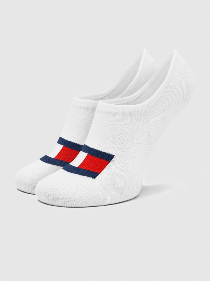 Meias Flag Footie 2P Tommy Jeans