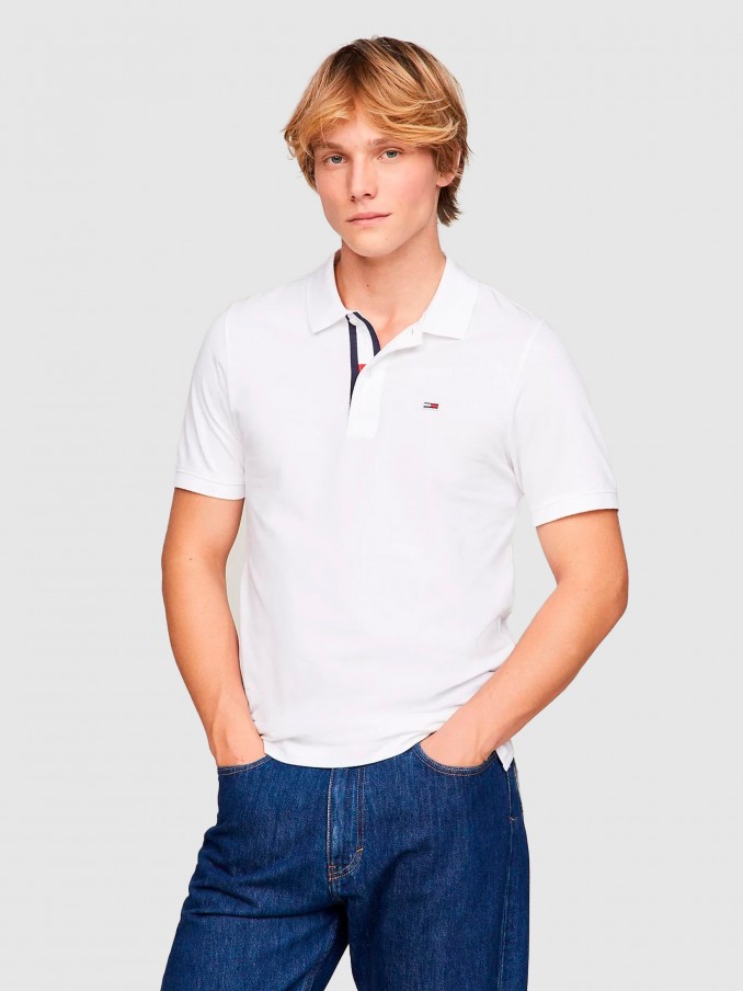 Polo Shirt Man White Tommy Jeans