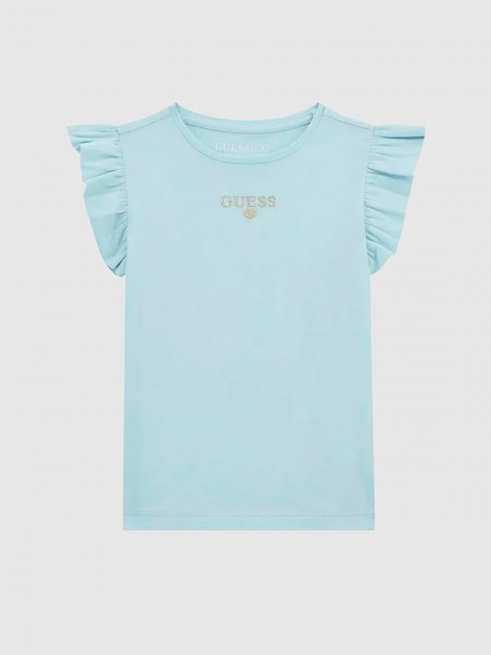 T-Shirt Menina Ss T-Shirt With Frills Guess Kids