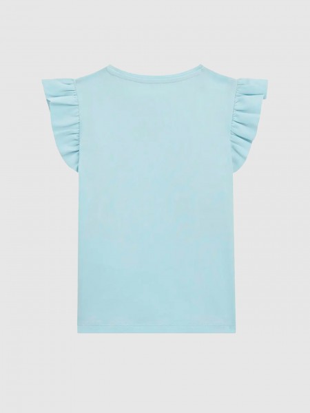 T-Shirt Menina Ss T-Shirt With Frills Guess Kids