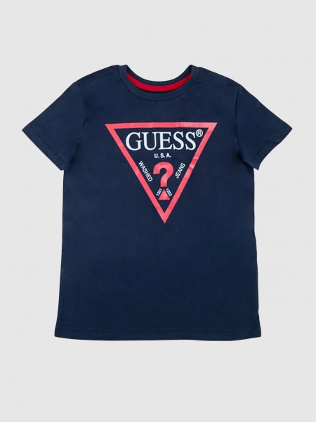 T-Shirt Boy Dark Blue Guess