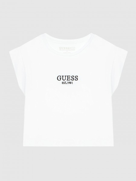 T-Shirt Menina Crop Ss T-Shirt Guess Kids