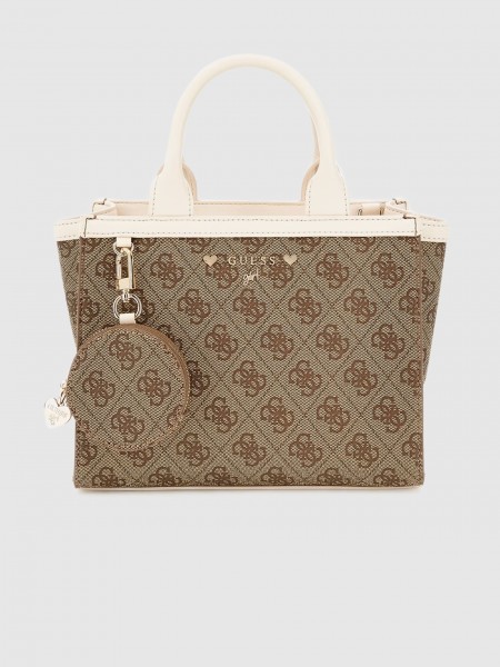 Bolsos de Mano Nia Beige Guess