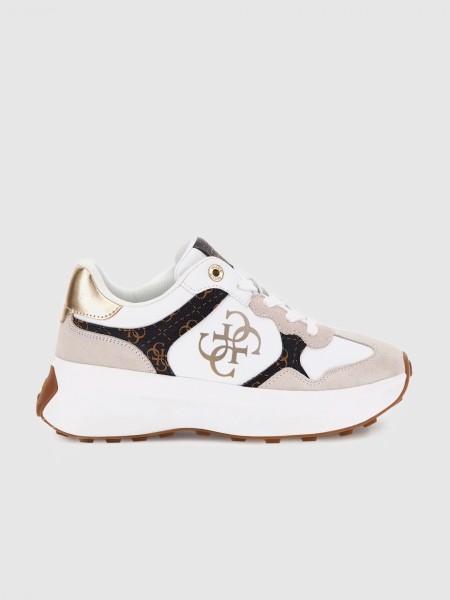 Tenis Mujer Beige Guess