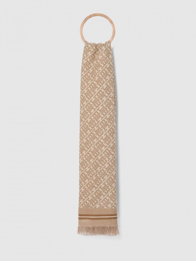 Scarves Woman Camel Tommy Jeans