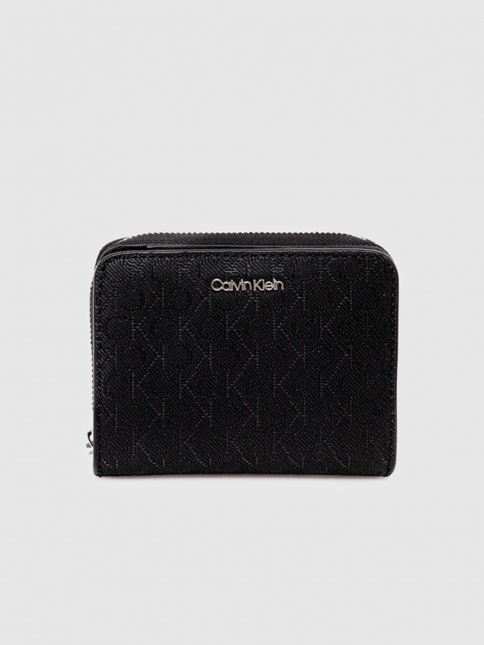 Monedero Mujer Negro Calvin Klein
