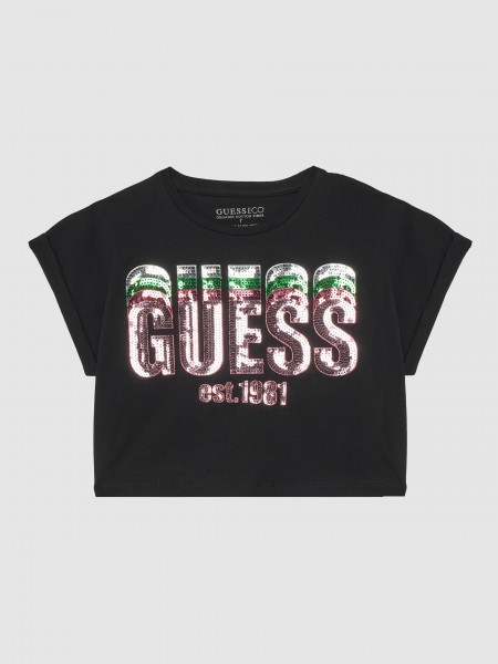 Camiseta Nia Negro Guess