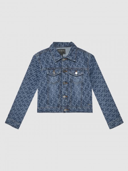 Casaco Menina Rigid Denim Jacket W/4G Laser Guess Kids