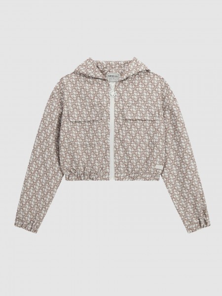 Casaco Menina Hooded Active Top W/ Zip Guess Kids