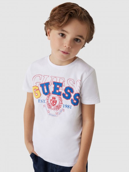 T-Shirt Boy White Guess