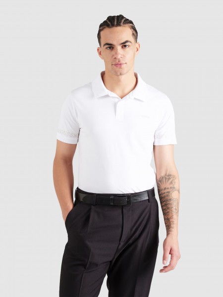 Polo Hombre Blanco Guess