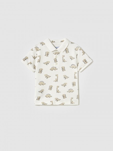 Polo Shirt Baby Boy White Mayoral