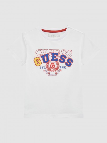 T-Shirt Boy White Guess