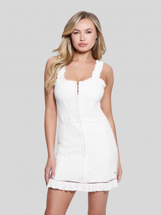 Dress Woman Guess White - W4GK16KCA00.1 - Mellmak
