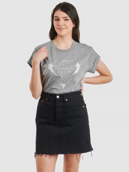 T-Shirt Woman Grey Guess