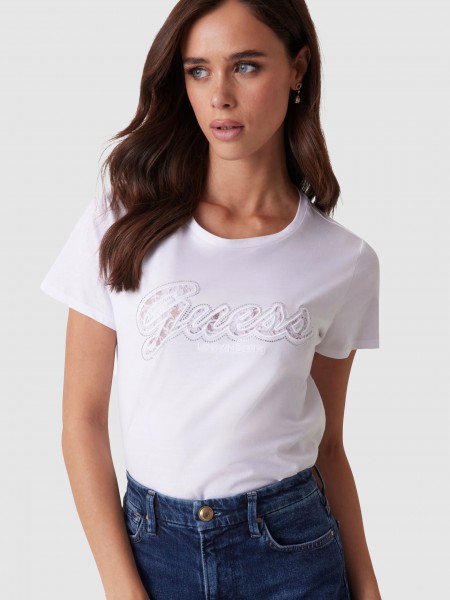 T-Shirt Woman White Guess