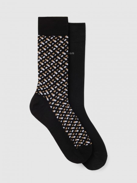 Meias Homem 2P Rs Monogram Cc Boss