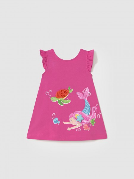 Vestidos Menina Vestido Serigrafiado Mayoral