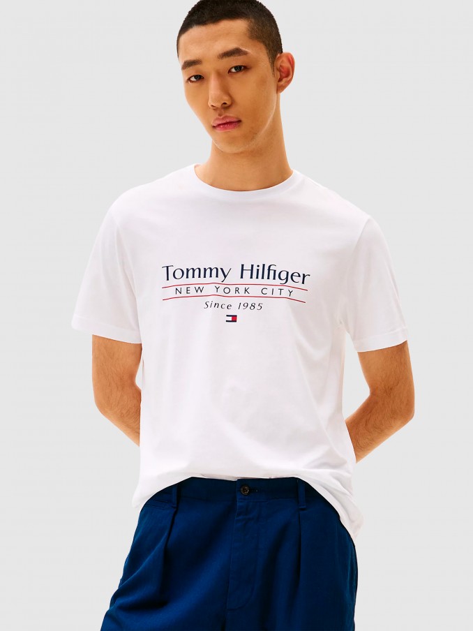 Homem Hilfiger Center Stack Tee Tommy Hilfiger
