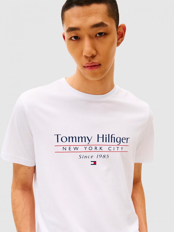 Homem Hilfiger Center Stack Tee Tommy Hilfiger