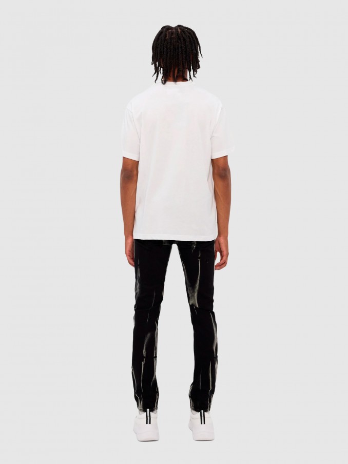 T-Shirt Homem 78Up601 R Placket T-Shirt Versace