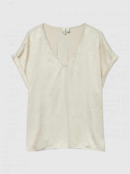 T-Shirt Woman Beige Vero Moda