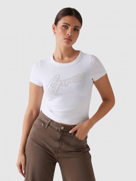 T-Shirt Woman White Guess