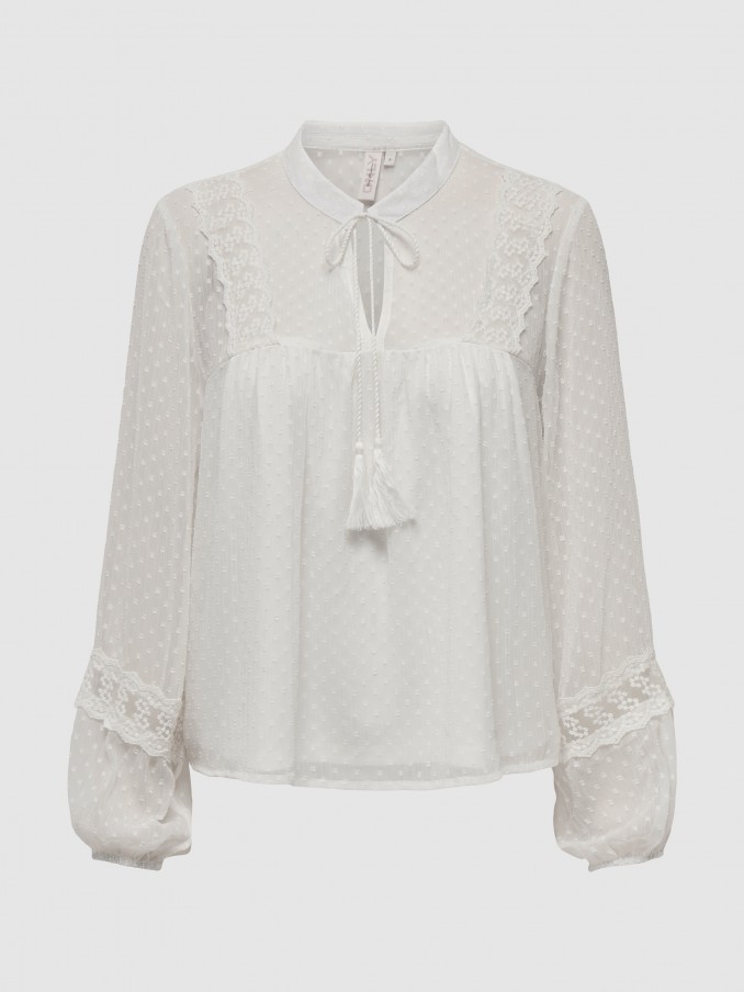 Blusa Mulher Onltessa Eliza Ls Top Wvn Only