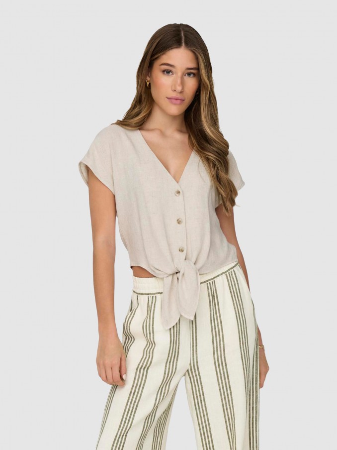 Camisa Mujer Beige Only
