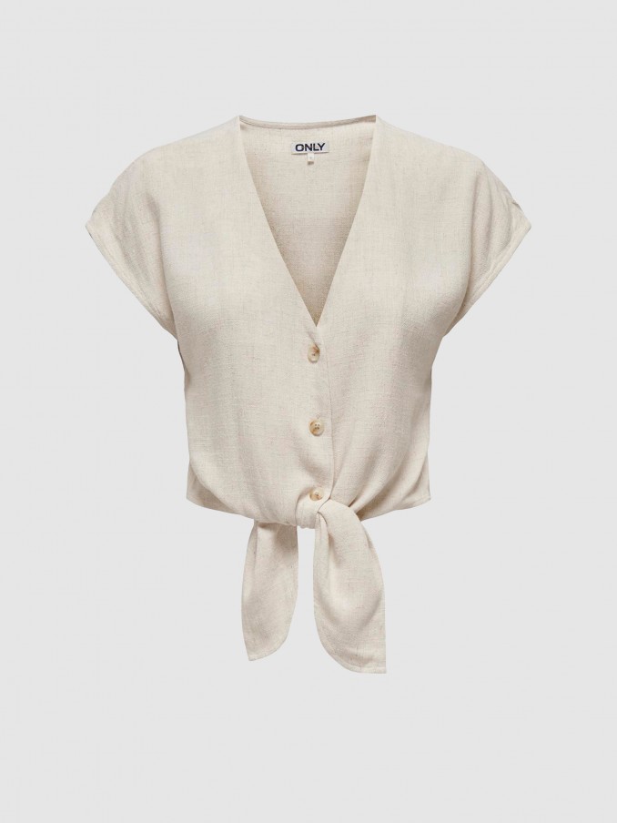 Camisa Mujer Beige Only