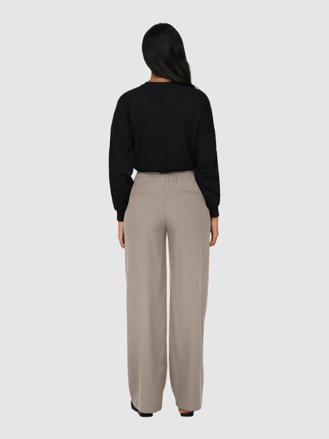 Pants Woman Beige Only