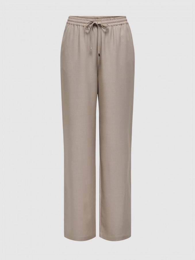 Pants Woman Beige Only