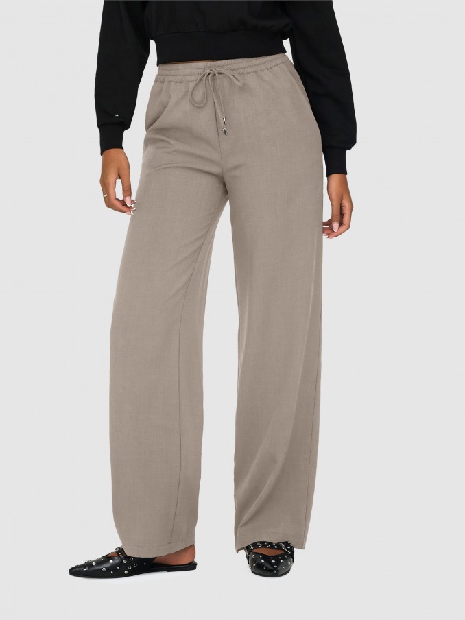 Pants Woman Beige Only
