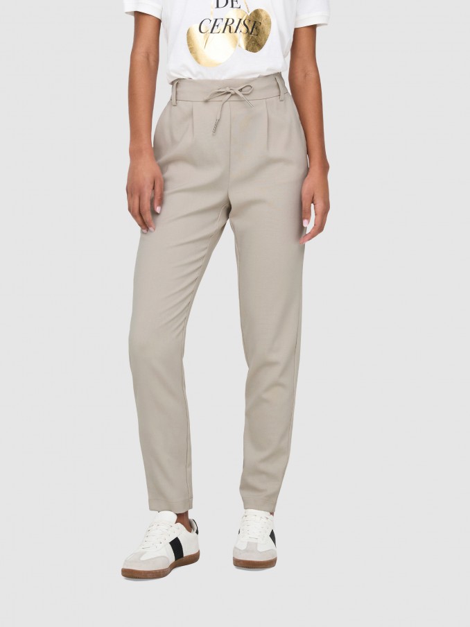 Pantalones Mujer Beige Only