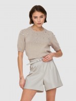 Camisolas Mulher Onljules Ss Bling O-Neck Ex Knt Only Camisolas Mulher Onljules Ss Bling O-Neck Ex Knt Only