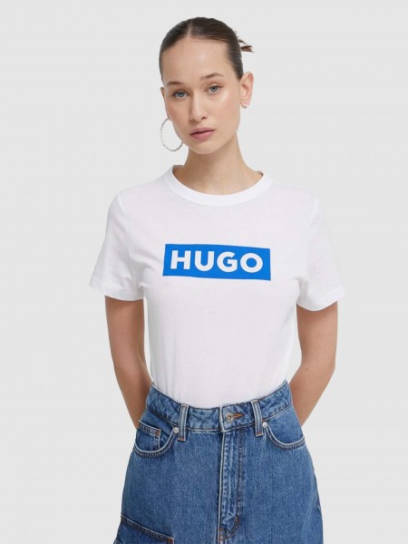 T-Shirt Woman White Hugo Boss
