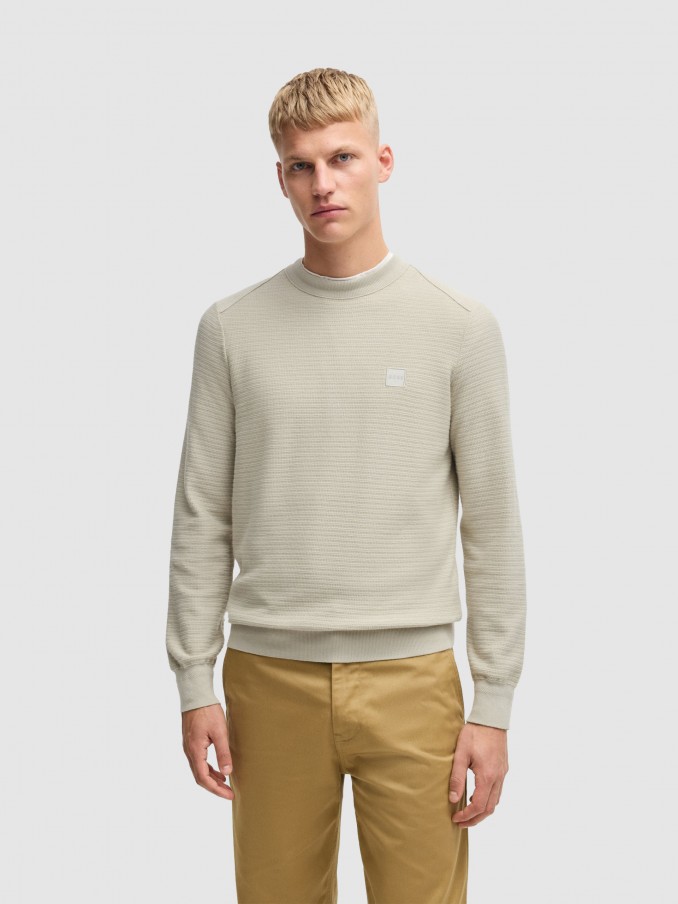 Pullover Man Beige Boss Orange