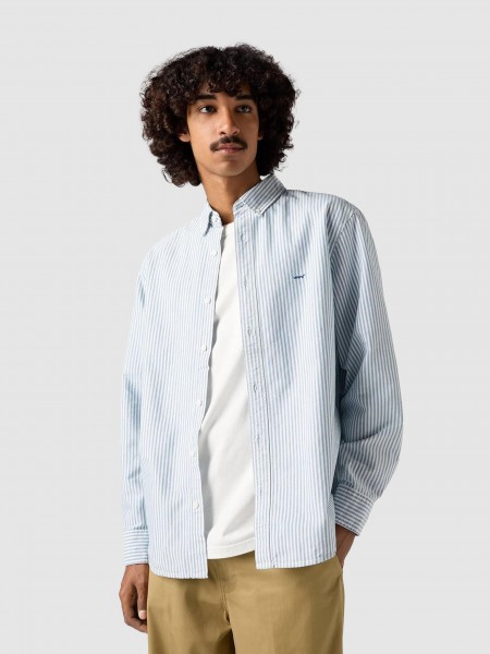 Shirt Man Blue Stripe Levis
