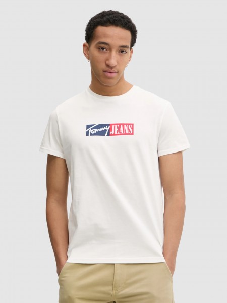 T-Shirt Homem Tjm Slim Entry Graphic Tee Ext Tommy Jeans
