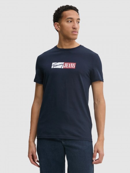 T-Shirt Man Navy Blue Tommy Jeans