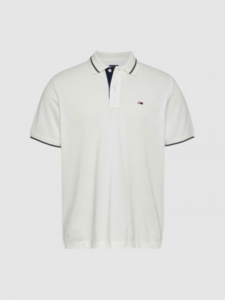 Polo Shirt Man White Tommy Jeans