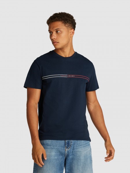 Camiseta Hombre Azul Marino Tommy Jeans